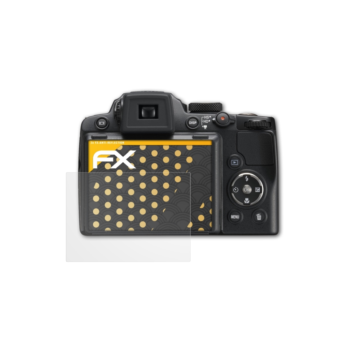 ATFOLIX 3x P500) FX-Antireflex Coolpix Nikon Displayschutz(für