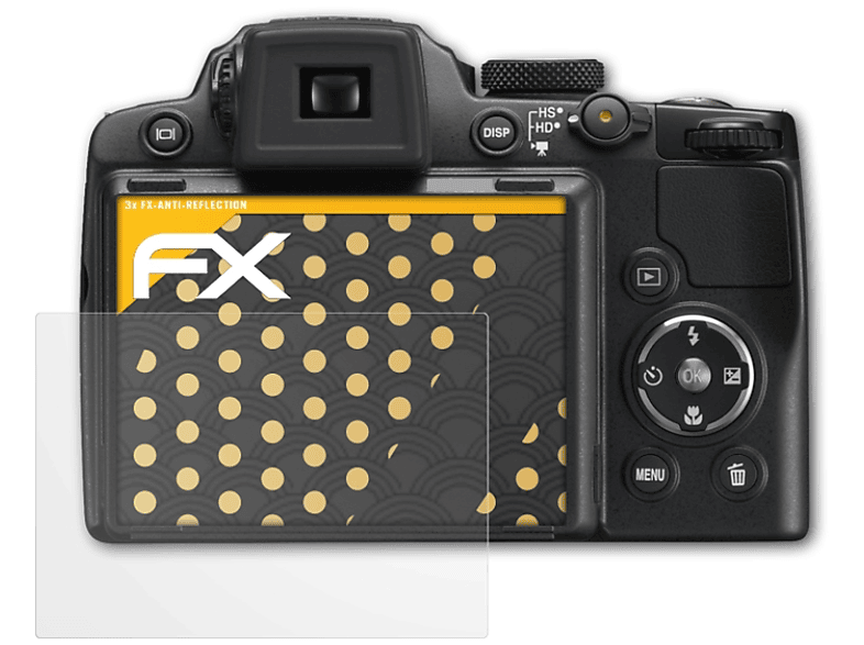 ATFOLIX 3x FX-Antireflex Displayschutz(für Nikon Coolpix P500)