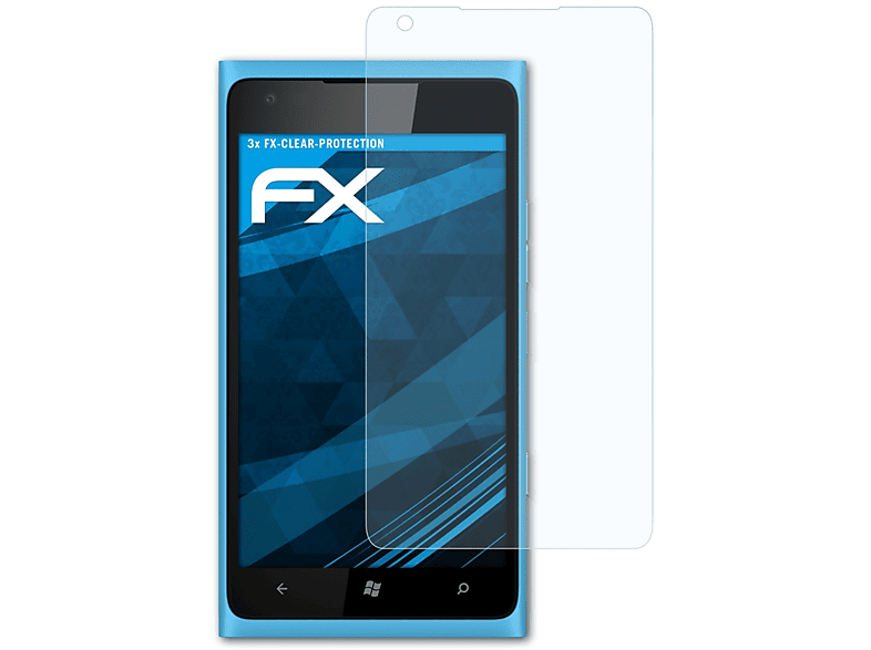 Lumia 900) ATFOLIX Nokia Displayschutz(für 3x FX-Clear