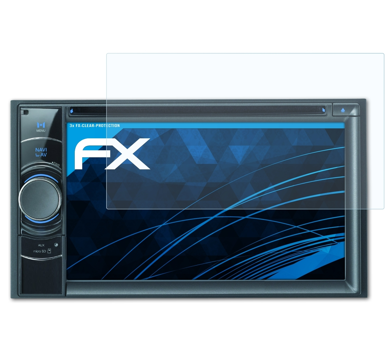 3x Clarion Displayschutz(für NX501E) ATFOLIX FX-Clear