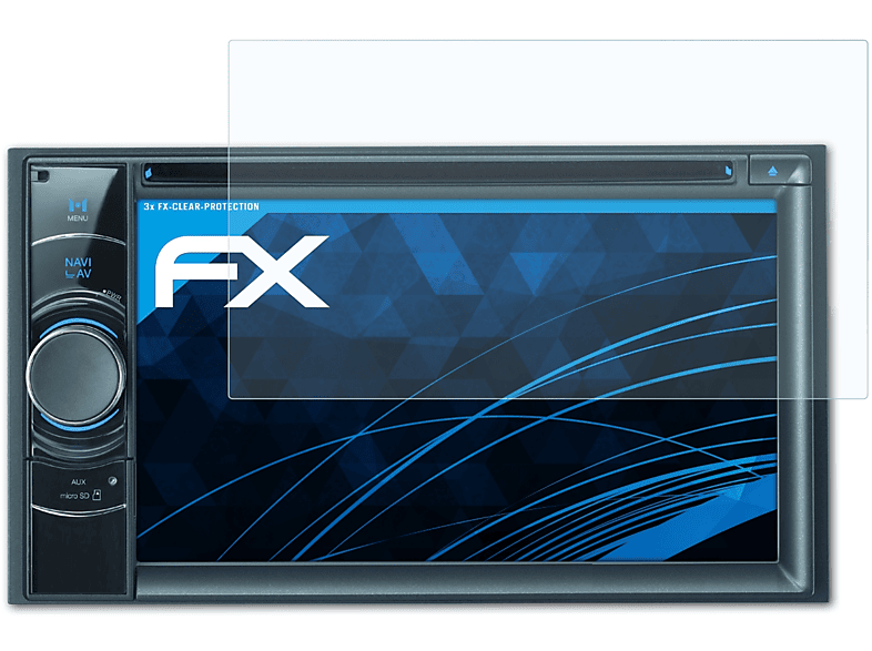 ATFOLIX 3x FX-Clear Displayschutz(für Clarion NX501E)