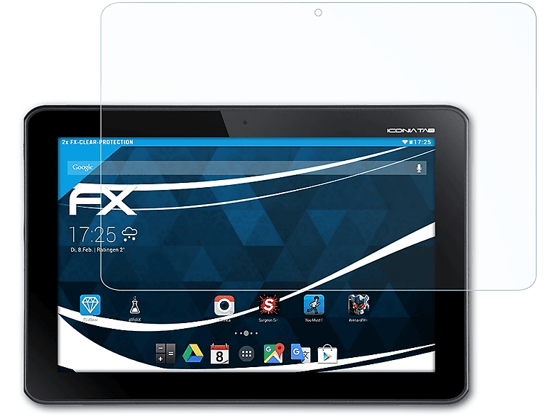 ATFOLIX 2x FX-Clear A200) Iconia Acer Displayschutz(für