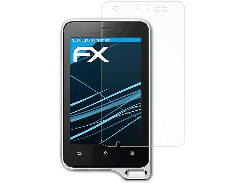 Displayschutz(für Xperia Active) FX-Clear Sony-Ericsson ATFOLIX 3x