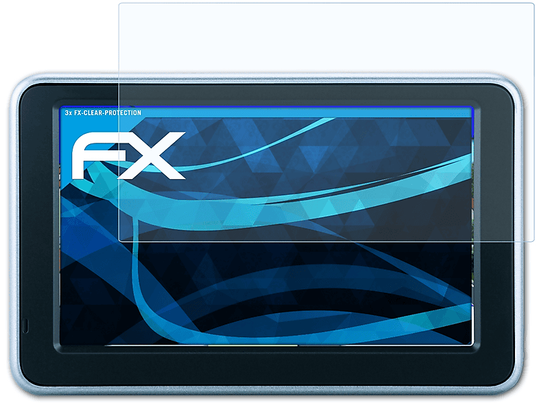 ATFOLIX FX-Clear 3x nüvi 2460) Garmin Displayschutz(für