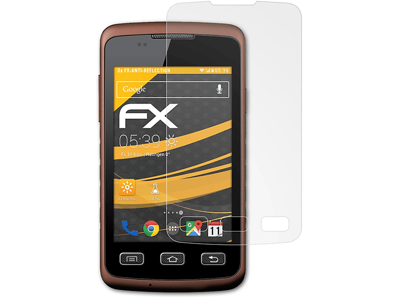 ATFOLIX 3x FX-Antireflex Displayschutz(für Samsung Galaxy Xcover (GT-S5690))