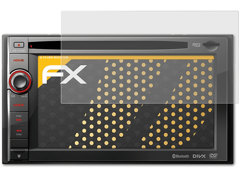ATFOLIX 3x FX-Antireflex Displayschutz(für Pioneer Avic-F930BT)