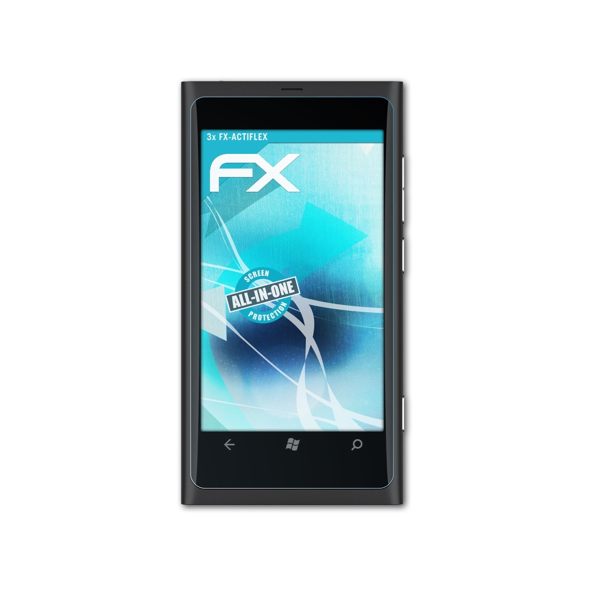 ATFOLIX 3x FX-ActiFleX Displayschutz(für Nokia 800) Lumia