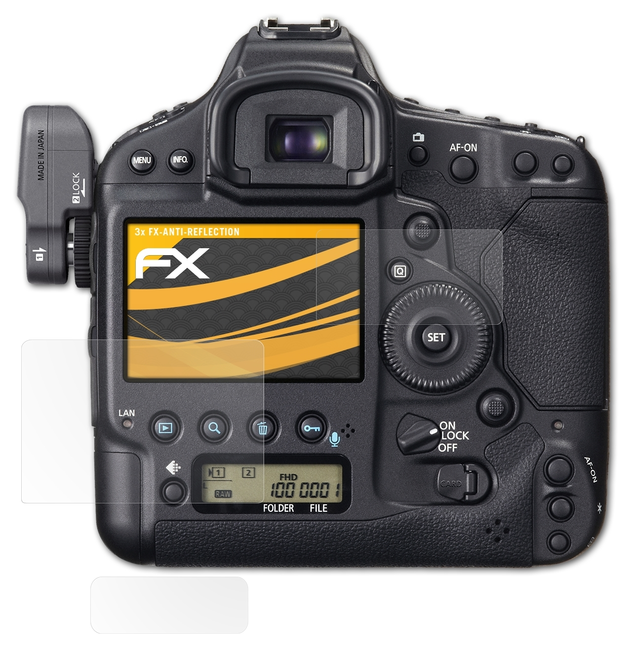 1D FX-Antireflex Displayschutz(für EOS X) ATFOLIX 3x Canon