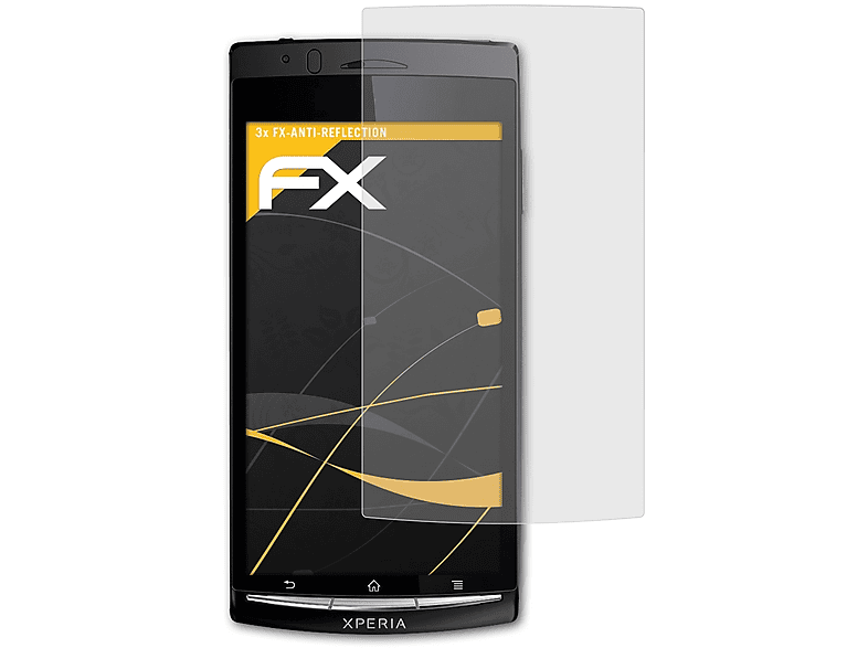 S) FX-Antireflex Displayschutz(für 3x ATFOLIX Sony-Ericsson arc Xperia