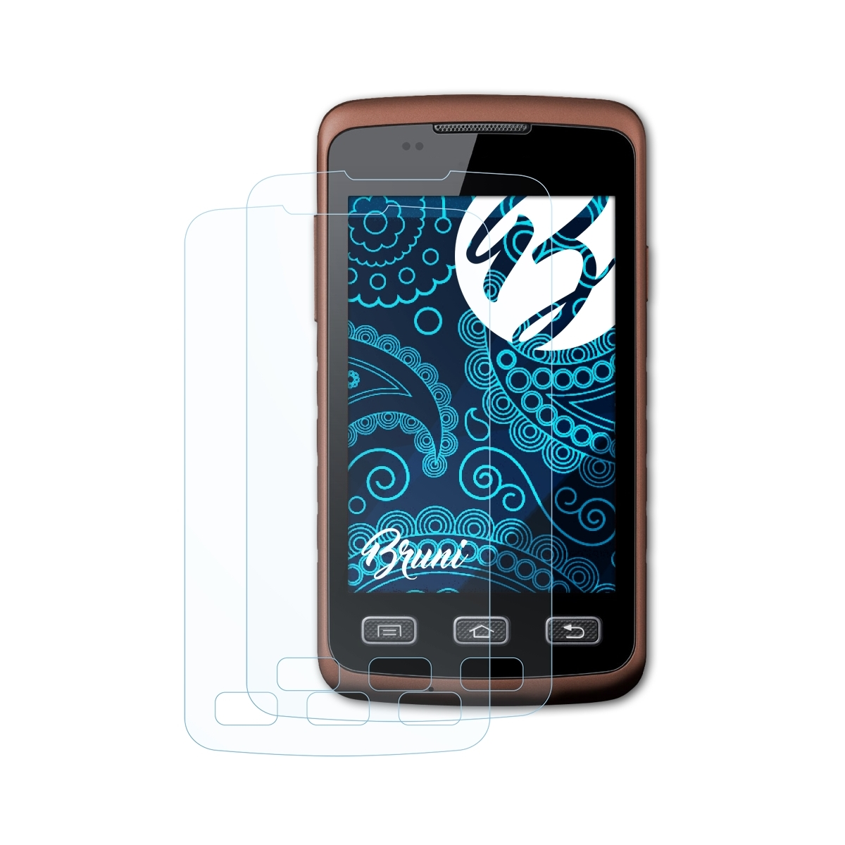 2x BRUNI Basics-Clear Xcover Galaxy Samsung (GT-S5690)) Schutzfolie(für
