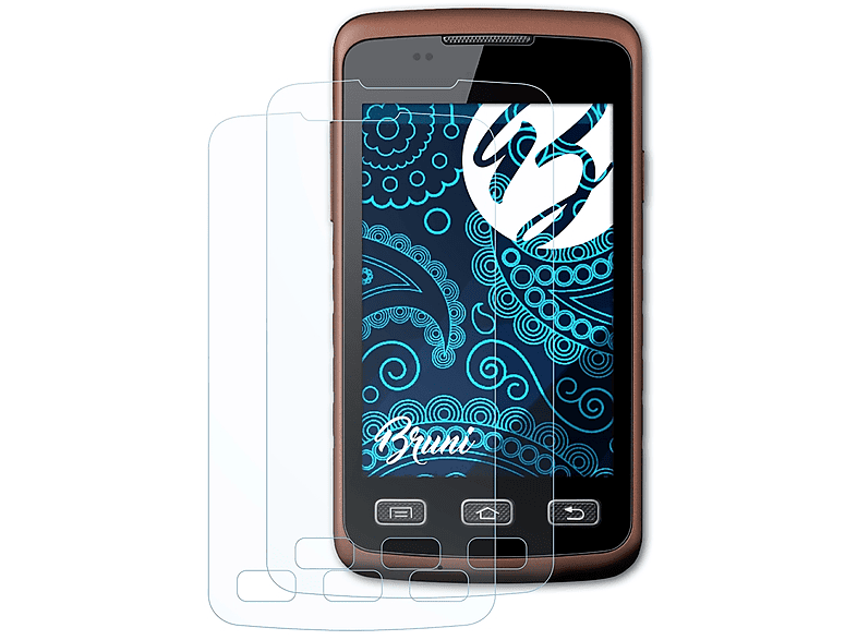 BRUNI 2x Basics-Clear Schutzfolie(für Samsung Galaxy Xcover (GT-S5690))