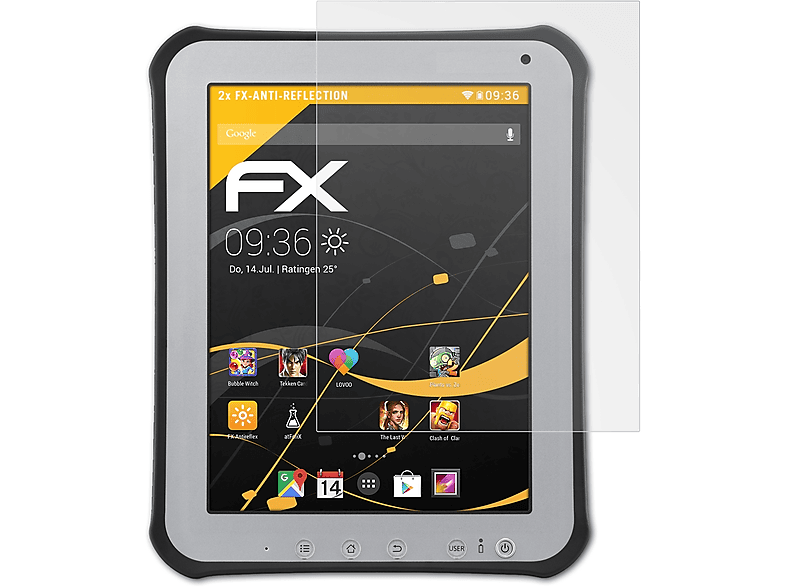 ATFOLIX 2x FX-Antireflex Displayschutz(für Panasonic ToughPad FZ-A1)