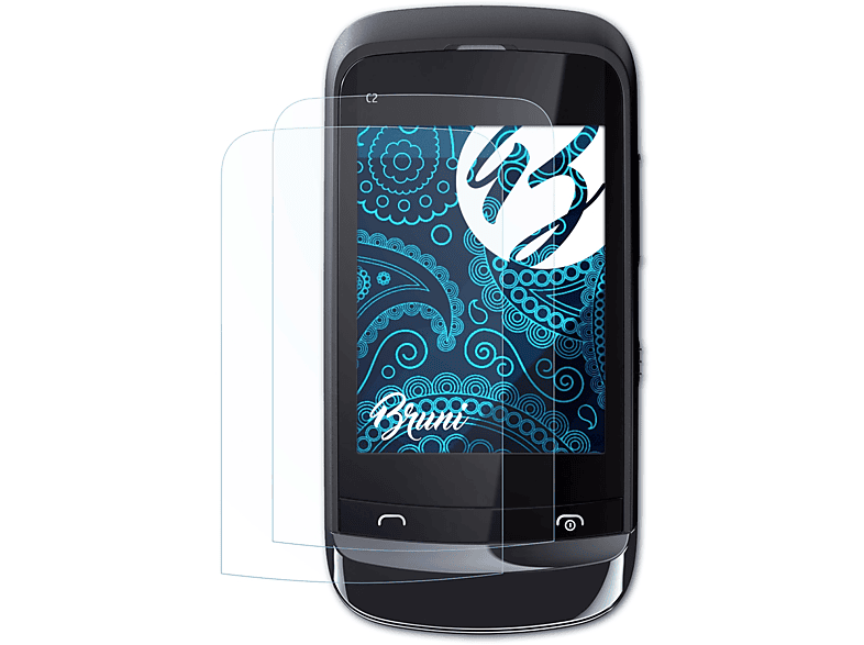 BRUNI 2x Basics-Clear Schutzfolie(für Nokia C2-03)