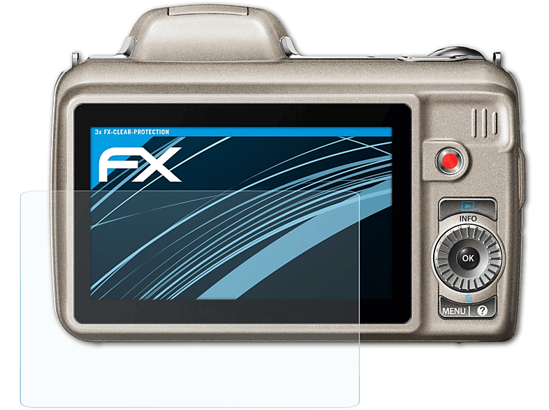 ATFOLIX 3x FX-Clear Displayschutz(für Olympus SP-810UZ)