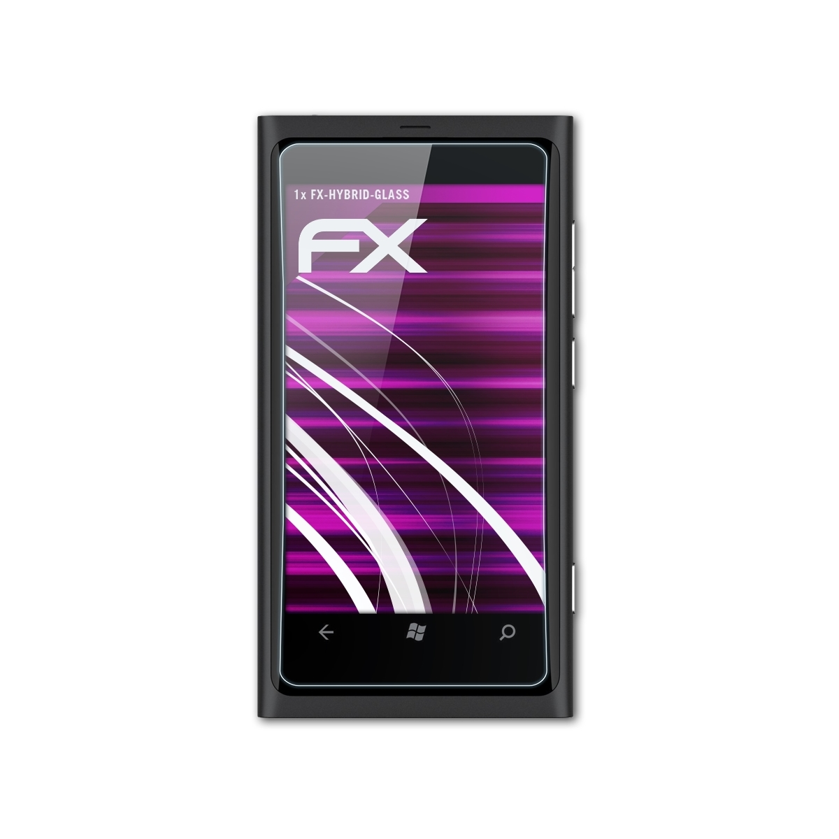 Lumia FX-Hybrid-Glass 800) ATFOLIX Schutzglas(für Nokia