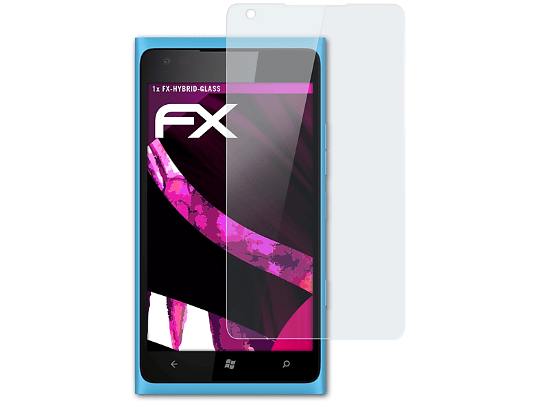 Nokia Lumia ATFOLIX 900) FX-Hybrid-Glass Schutzglas(für
