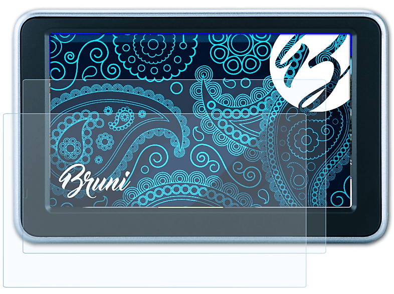 BRUNI 2x Basics-Clear Schutzfolie(für 2460) Garmin nüvi