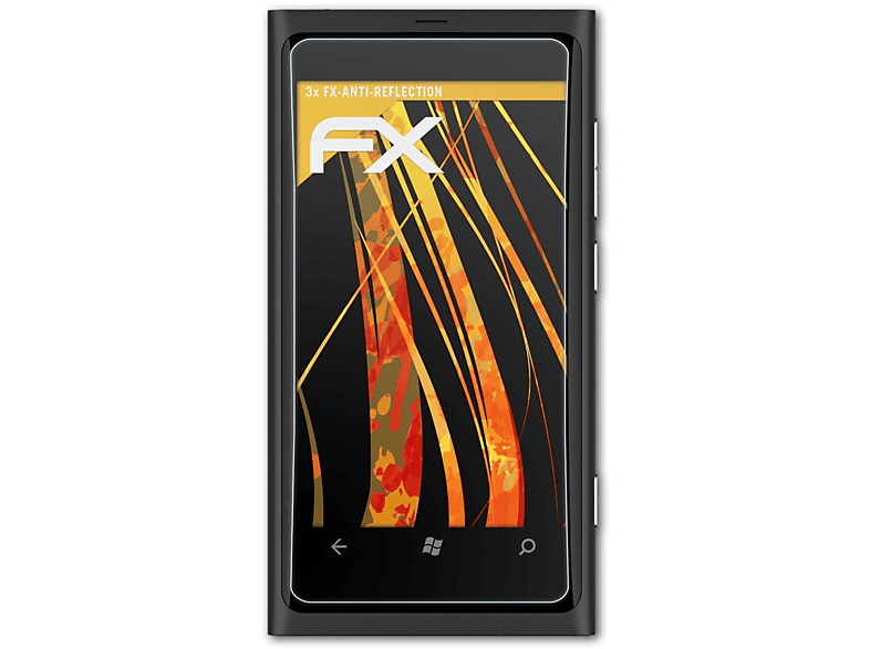 ATFOLIX 3x FX-Antireflex Displayschutz(für Nokia Lumia 800)