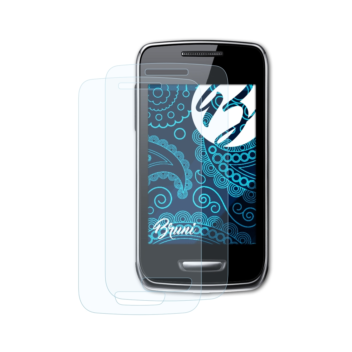 2x (GT-S5380)) Samsung Y Schutzfolie(für Wave Basics-Clear BRUNI