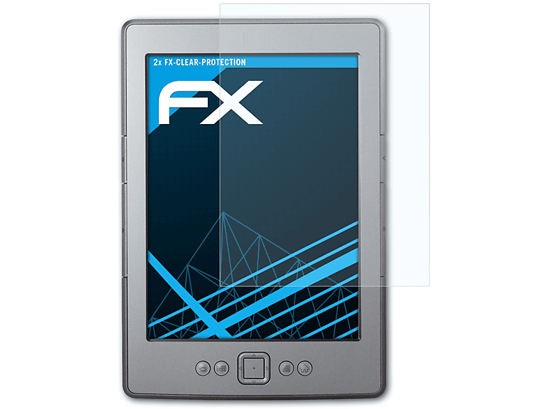 ATFOLIX 2x FX-Clear Displayschutz(für Amazon Kindle 4 (Model 2011))