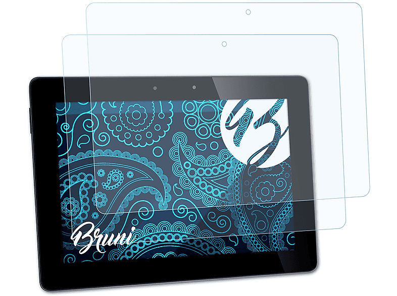 BRUNI 2x Basics-Clear Schutzfolie(für Eee Transformer (TF201)) Pad Asus Prime