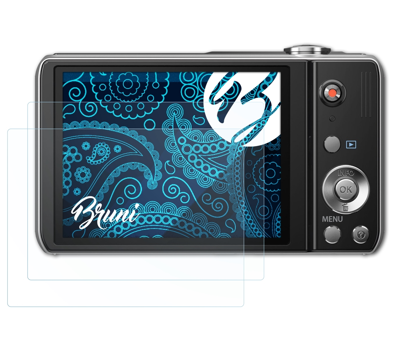 BRUNI Basics-Clear VR-310) 2x Schutzfolie(für Olympus