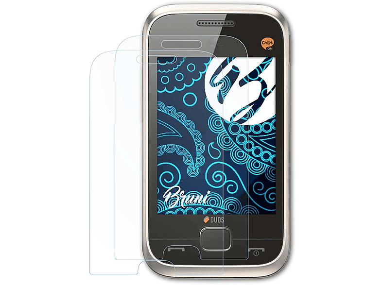 BRUNI 2x Basics-Clear Schutzfolie(für Samsung Champ Deluxe (C3310)) | Displayschutzfolien & Gläser