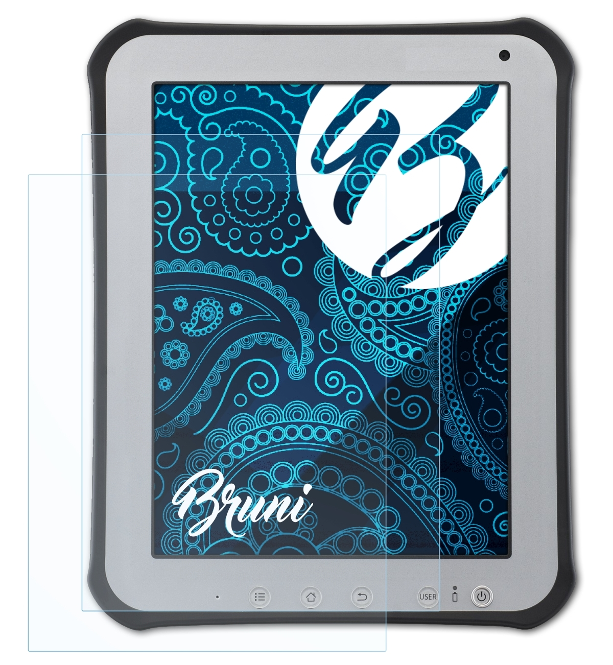 BRUNI 2x Basics-Clear Schutzfolie(für FZ-A1) ToughPad Panasonic
