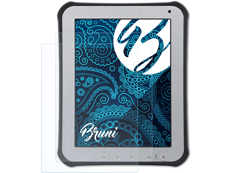 BRUNI 2x Basics-Clear Schutzfolie(für Panasonic ToughPad FZ-A1)
