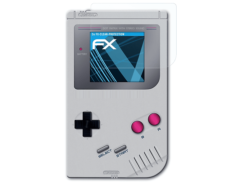 ATFOLIX 3x FX-Clear Displayschutz(für Nintendo GameBoy)