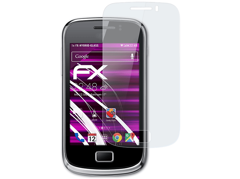 ATFOLIX FX-Hybrid-Glass Schutzglas(für Samsung Galaxy mini 2 (GT-S6500))