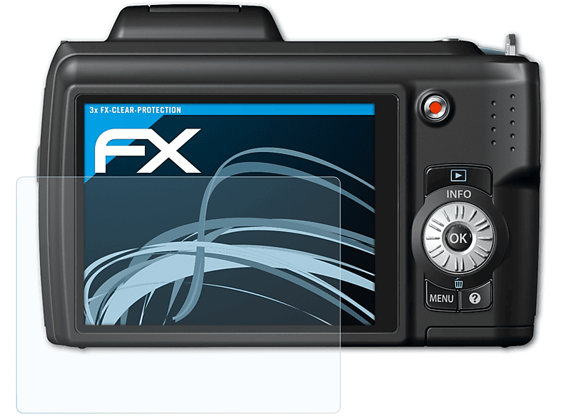 3x ATFOLIX SP-620UZ) FX-Clear Olympus Displayschutz(für
