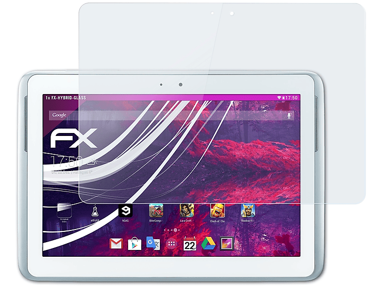 ATFOLIX FX-Hybrid-Glass Schutzglas(für Samsung Galaxy Note 10.1 (2012 Edition))
