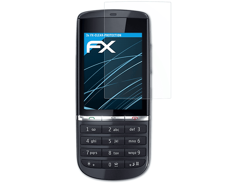 ATFOLIX 3x Nokia Asha 300) Displayschutz(für FX-Clear
