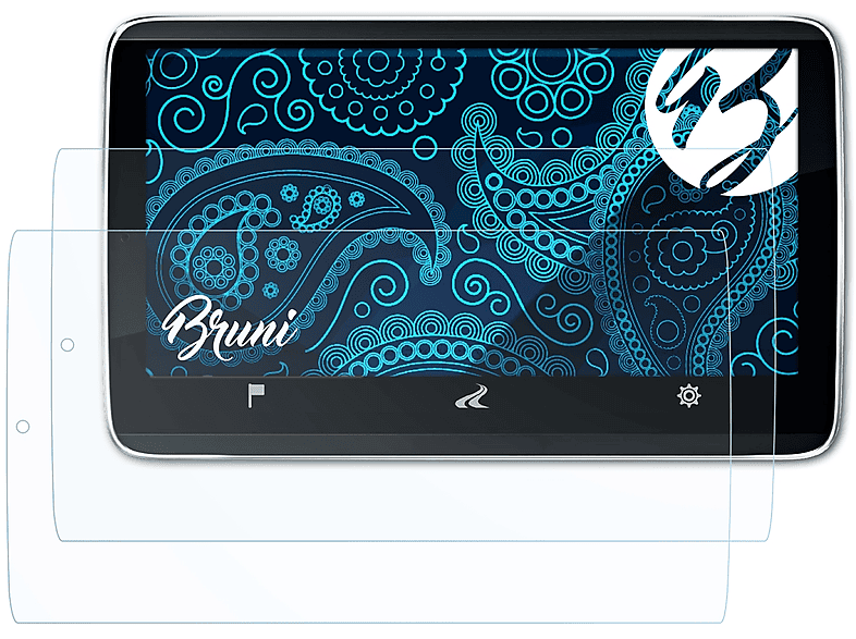 BRUNI 2x Basics-Clear Schutzfolie(für 92 Navigon Premium)