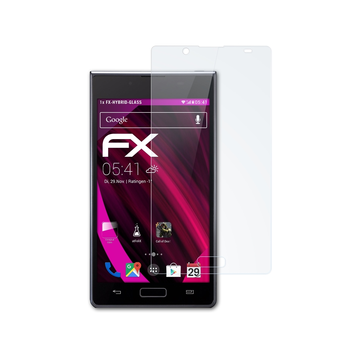 ATFOLIX FX-Hybrid-Glass Schutzglas(für LG (P700)) Optimus L7