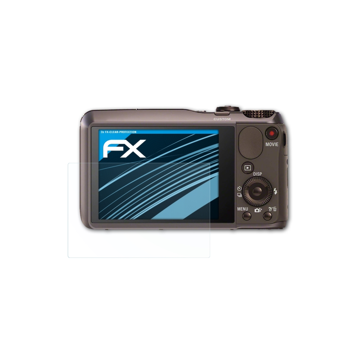DSC-HX20V) Sony FX-Clear Displayschutz(für 3x ATFOLIX