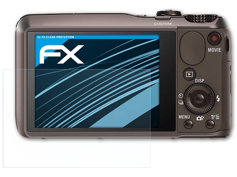 ATFOLIX 3x FX-Clear Displayschutz(für Sony DSC-HX20V)