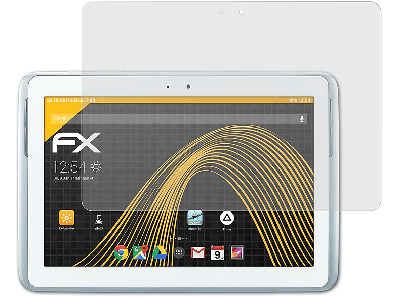 ATFOLIX 2x FX-Antireflex Displayschutz(für Samsung Galaxy Note 10.1 (2012 Edition))