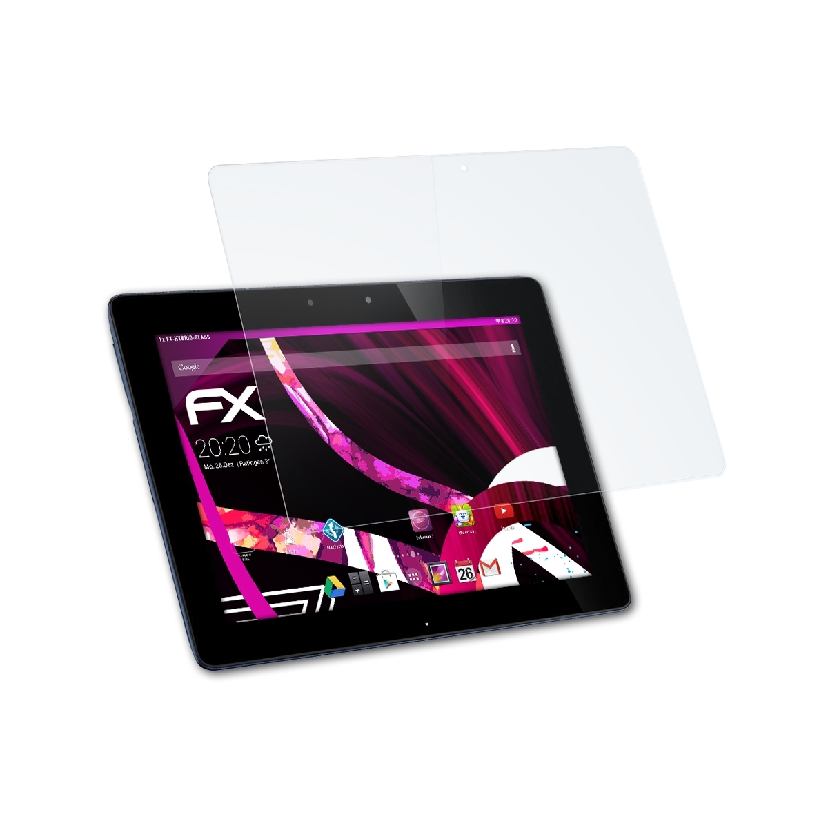 ATFOLIX FX-Hybrid-Glass Schutzglas(für Asus Transformer (TF300T)) Pad