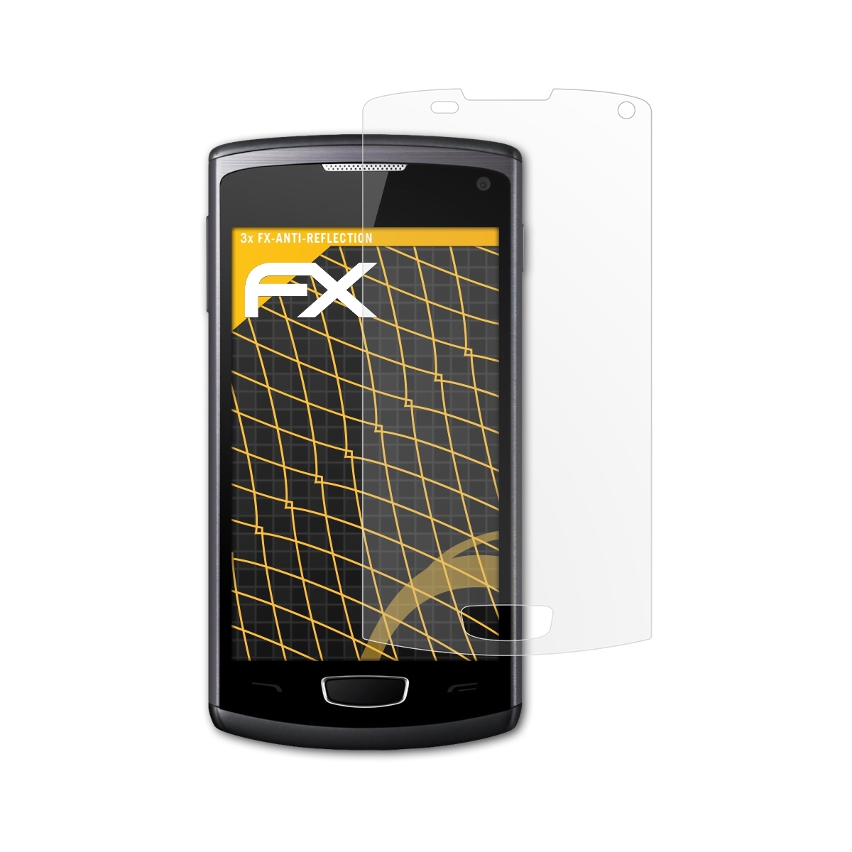 ATFOLIX 3x FX-Antireflex Displayschutz(für Wave Samsung 3 (GT-S8600))