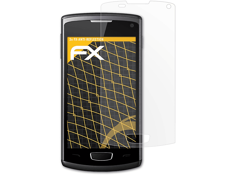 ATFOLIX 3x FX-Antireflex Displayschutz(für Wave Samsung 3 (GT-S8600))