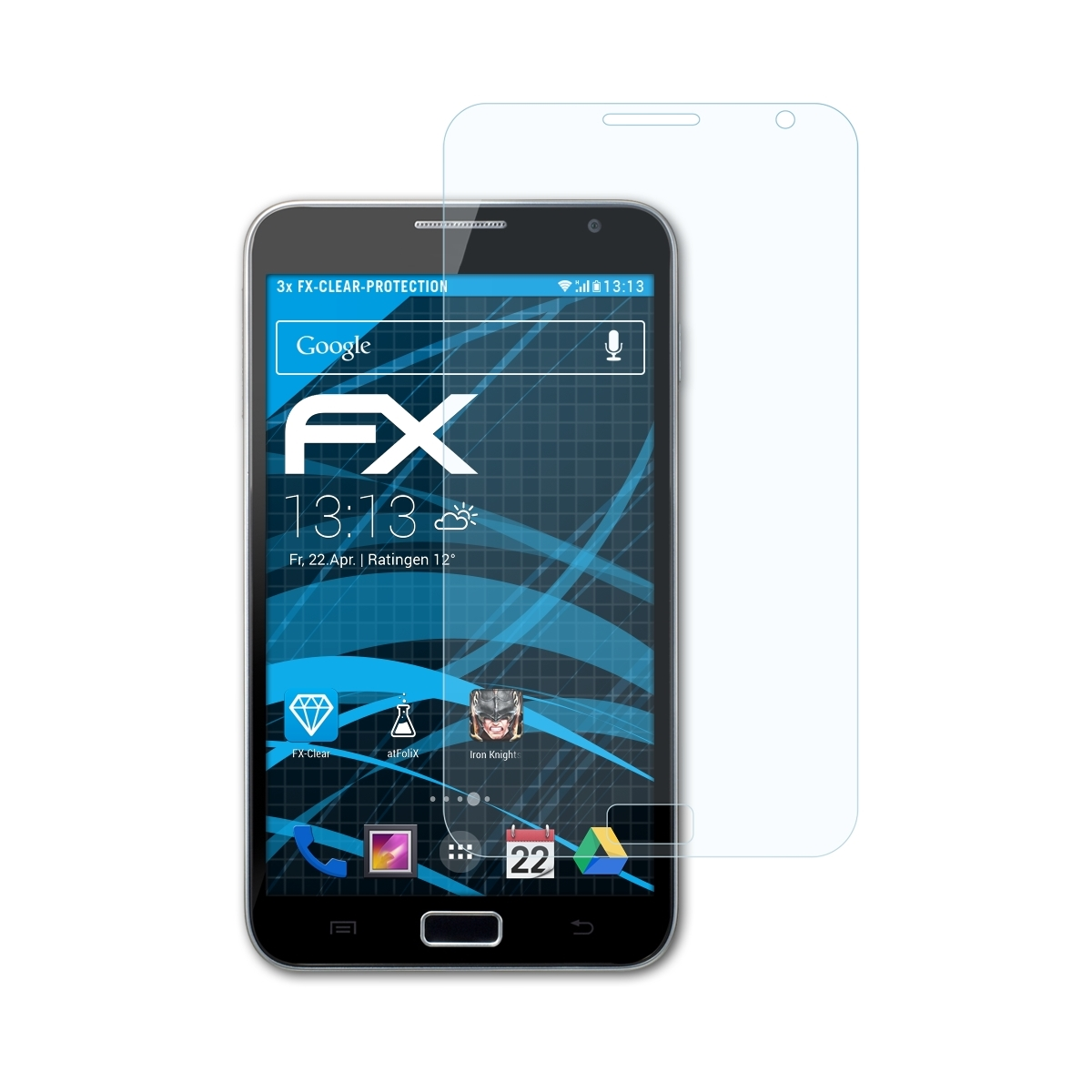 (GT-N7000)) 3x Galaxy Displayschutz(für Samsung Note ATFOLIX FX-Clear