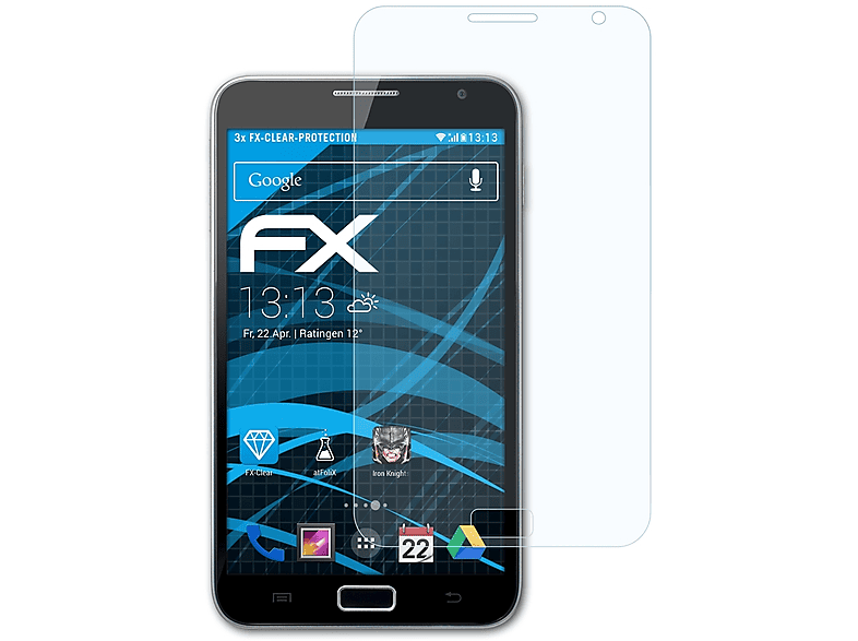 ATFOLIX 3x FX-Clear Displayschutz(für Samsung Galaxy Note (GT-N7000))