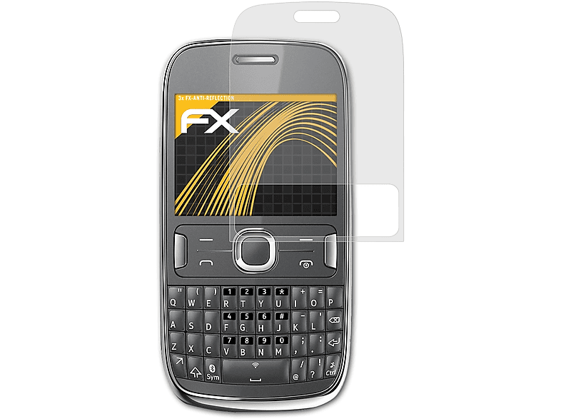 ATFOLIX 3x FX-Antireflex Displayschutz(für Nokia Asha 302)