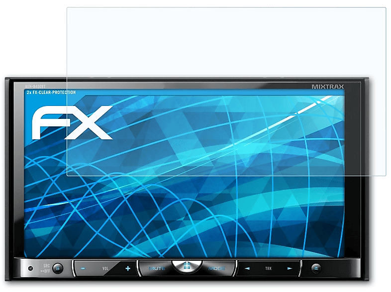 ATFOLIX 2x FX-Clear Displayschutz(für Pioneer AVH-8400BT)