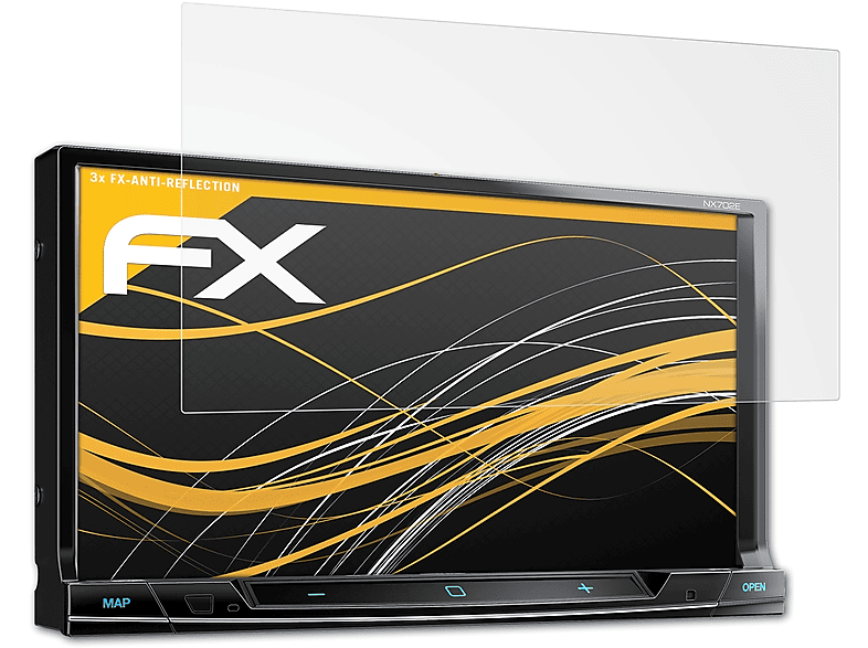 ATFOLIX 3x FX-Antireflex Displayschutz(für Clarion NX702E)
