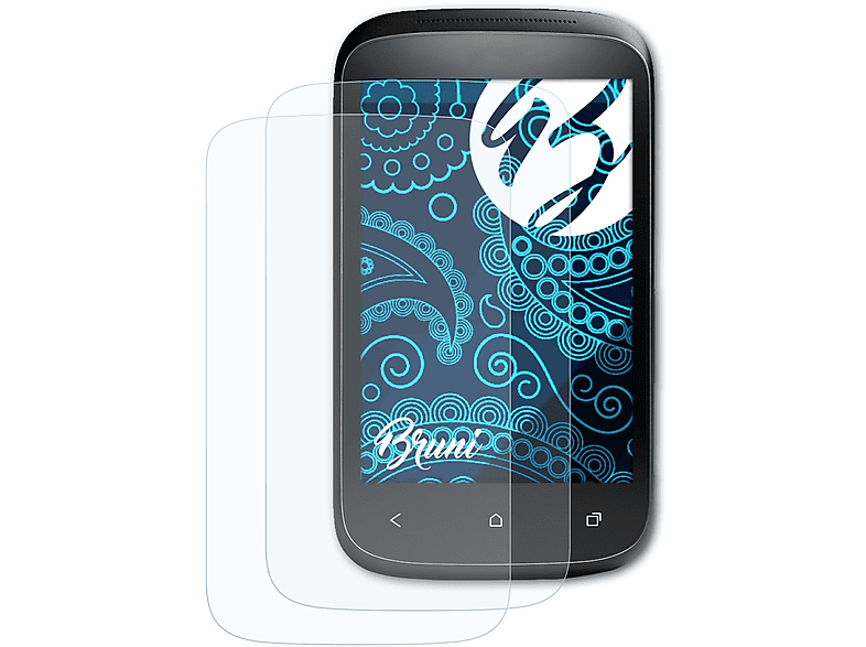 Basics-Clear C) 2x Schutzfolie(für BRUNI Desire HTC