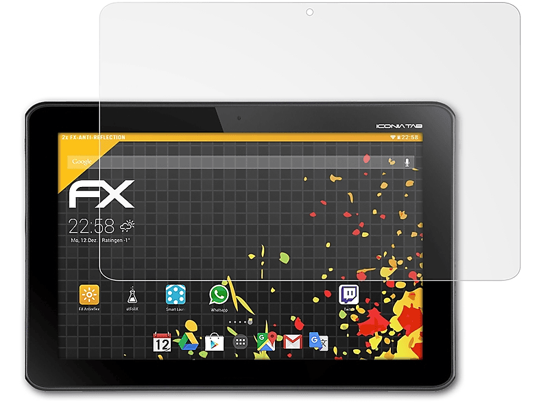 ATFOLIX 2x FX-Antireflex Displayschutz(für Acer A200) Iconia