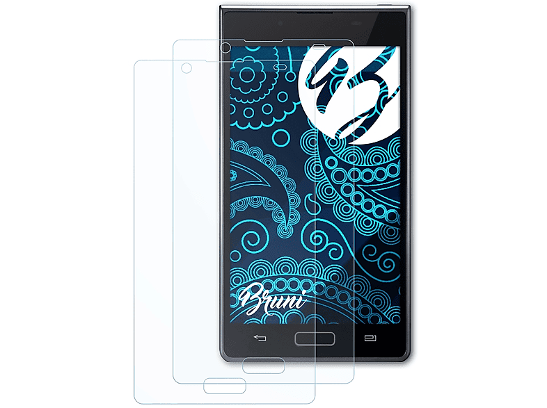 BRUNI 2x Basics-Clear Schutzfolie(für LG Optimus L7 (P700))